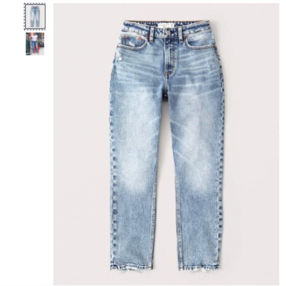 Abercrombie & Fitch Denim - A&F Curve Love Acid Wash High Rise Jeans